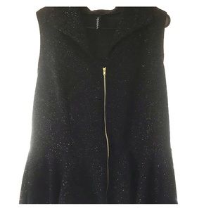 Zip up black glitter dress
